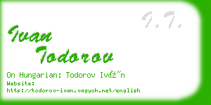 ivan todorov business card